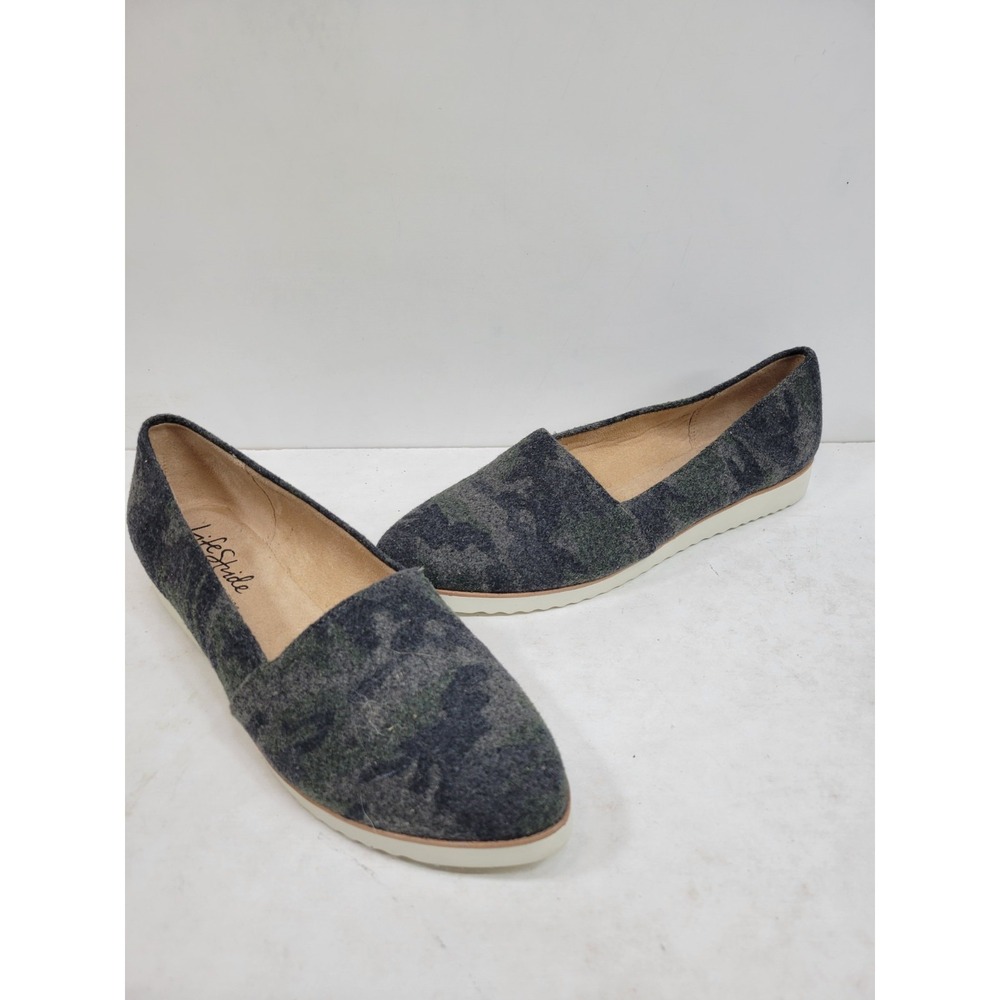 LifeStride Velocity 2.0 Camo Wool Blend Flats Women's US 9M Pointed Toe Comfort